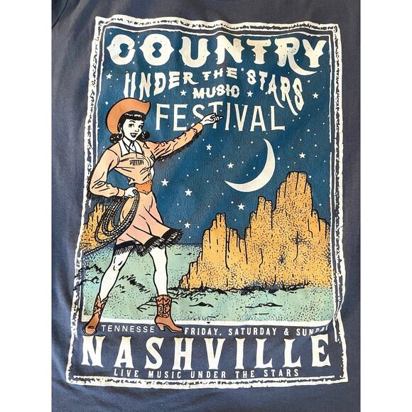 Country Under the Stars Nashville Graphic Tee XXL - Picture 5 of 6